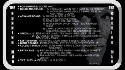 The Running Man - Arcade - Controls Information (null) - 1280x720