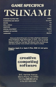 Tsunami - Box - Back (North America) - 777x1200