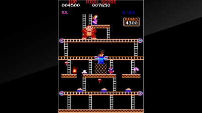 Arcade Archives DONKEY KONG - Screenshot - Gameplay (World) - 1280x720