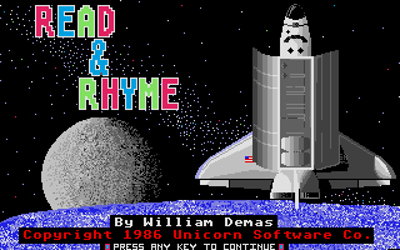 Read & Rhyme - Screenshot - Game Title (null) - 320x200