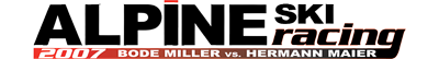 Alpine Ski Racing 2007: Bode Miller vs. Hermann Maier - Clear Logo (Europe) - 400x54