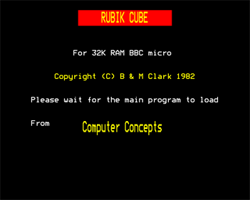 Rubik Cube (Computer Concepts) - Screenshot - Game Title (null) - 640x512
