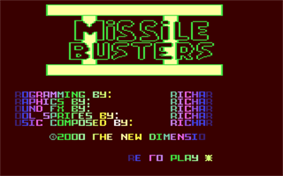 Missile Busters II - Screenshot - Game Title - 320x200