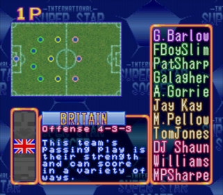International Superstar Soccer: British Music Edition - Screenshot - Gameplay (World) - 512x448