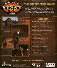 Survivor: The Interactive Game - Box - Back (North America) - 800x960