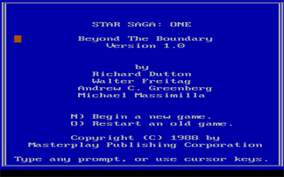 Star Saga: One: Beyond the Boundary - Screenshot - Game Title (null) - 640x400