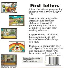 First Letters: Under 5's - Box - Back (Europe) - 1024x1096