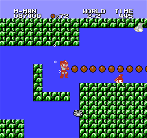 Megaman in SMB1 - Screenshot - Gameplay (null) - 256x240