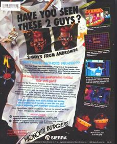Space Quest III: The Pirates of Pestulon - Box - Back (North America) - 640x785