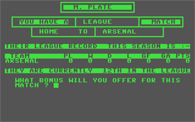 Super Soccer (Memory Soft) - Screenshot - Gameplay (null) - 320x200