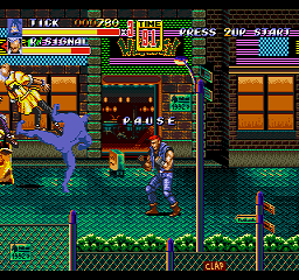 The Tick in Streets of Rage 2 - Screenshot - Gameplay (World) - 256x240