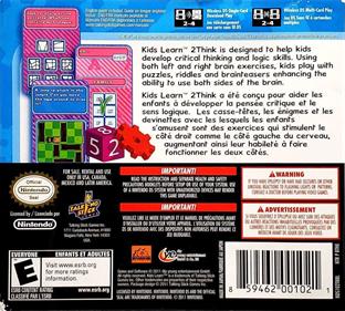 Kids Learn: 2 Think A+ Edition - Box - Back (North America) - 1343x1209