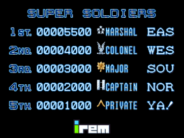 GunForce II - Screenshot - High Scores (null) - 640x480