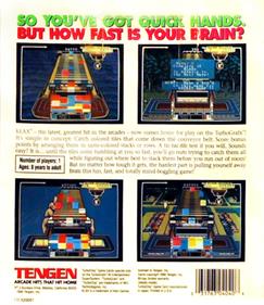 Klax - Box - Back (North America) - 558x644