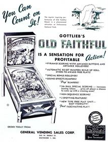 Old Faithful - Advertisement Flyer - Front (North America) - 827x1087