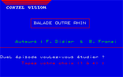 Balade Outre Rhin - Screenshot - Game Title - 320x200