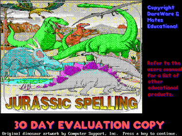 Jurassic Spelling - Screenshot - Game Title (null) - 640x480