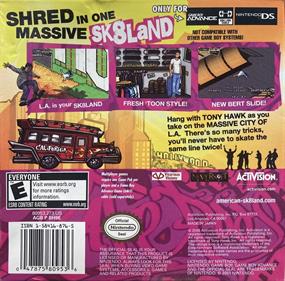 Tony Hawk's American Sk8land - Box - Back (North America) - 1087x1068