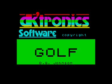 Golf (DK'Tronics) - Screenshot - Game Title (United Kingdom) - 640x480