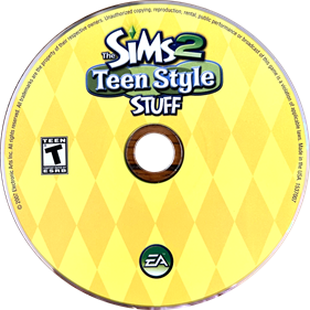 The Sims 2: Teen Style Stuff - Disc (North America) - 1472x1470