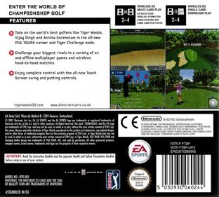 Tiger Woods PGA Tour 08 - Box - Back (Europe) - 800x720