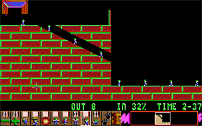 Lemmings: The Official Companion - Screenshot - Gameplay (World) - 320x200
