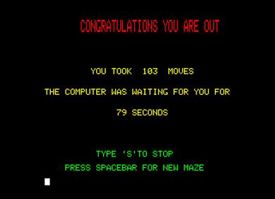 3D Maze (-) - Screenshot - Game Over (null) - 640x462