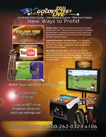 Golden Tee LIVE 2011 - Advertisement Flyer - Back - 850x1093