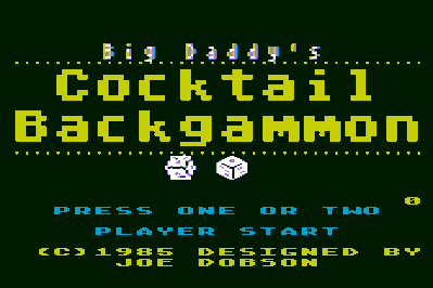 Big Daddy's Cocktail Backgammon - Screenshot - Game Title (North America) - 336x224