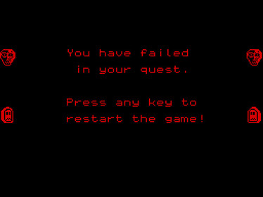 Willy In The Islands Of Mystery - Part II: The Temple - Screenshot - Game Over (null) - 512x384