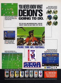 Prime Time NFL Starring Deion Sanders - Advertisement Flyer - Front (North America) - 1280x1734