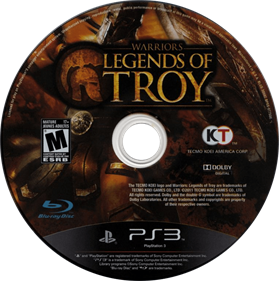 Legends: Warriors of Troy - Disc (North America) - 759x764