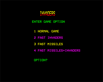 Model A Invaders - Screenshot - Game Select (null) - 640x512