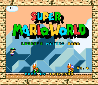 SMW: Luigi's Mystic Saga - Screenshot - Game Title (World) - 256x224