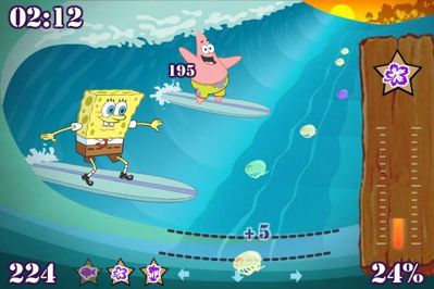 SpongeBob SquarePants: Goo Lagoon Surfing Showdown - Screenshot - Gameplay (United States) - 600x400