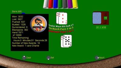 Blackjack Strategy King - Screenshot - Gameplay (World) - 1000x562
