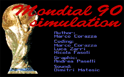 Mondial 90 Simulation - Screenshot - Game Title (null) - 632x396