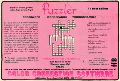 Puzzler - Advertisement Flyer - Front (North America) - 1219x828