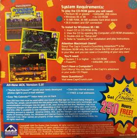 Cap'n Crunch's Crunchling Adventure - Box - Back (North America) - 1022x1023