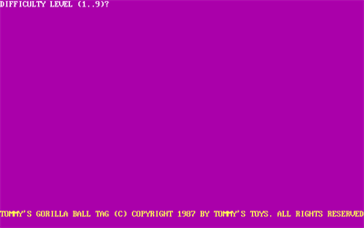 Tommy's Gorilla Ball Tag - Screenshot - Game Title - 640x400