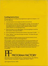 Invaders (Program Factory) - Box - Back (Europe) - 365x496
