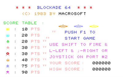 Blockade 64 - Screenshot - Game Title (null) - 320x200