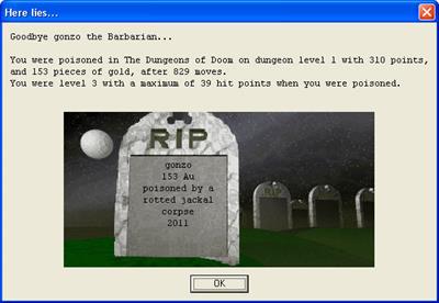 NetHack - Screenshot - Game Over (null) - 565x390