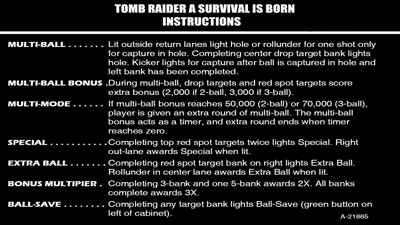 Tomb Raider: A Survivor Is Born - Arcade - Controls Information (null) - 1920x1080