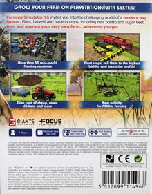 Farming Simulator 16 - Box - Back (Australia) - 950x1212