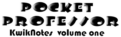 Pocket Professor: KwikNotes Volume One - Clear Logo (null) - 400x124