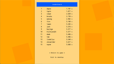 A Game About Typing The Alphabet - Screenshot - High Scores (null) - 1282x721