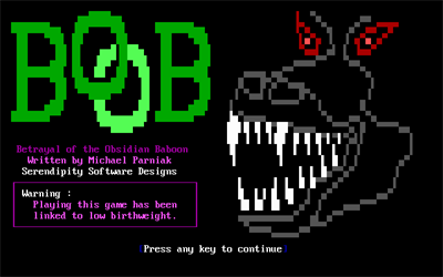 Betrayal of the Obsidian Baboon - Screenshot - Game Title (null) - 640x400