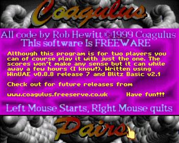 Pairs (Coagulus Software) - Screenshot - Game Title (null) - 636x508