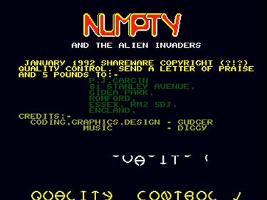 Numpty and the Alien Invaders - Screenshot - Game Title (null) - 726x544